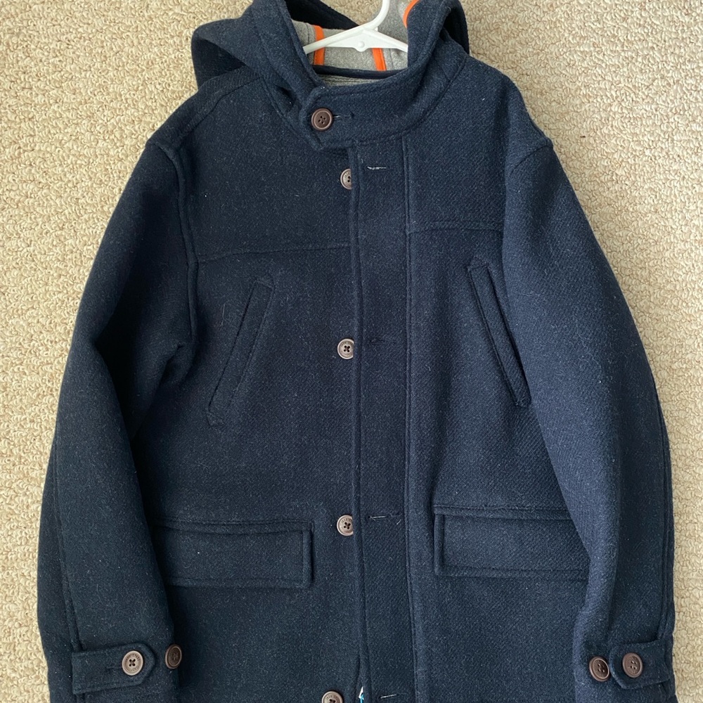 Jack Spade Kids Wool Peacoat with Navy and Orange Accents Gap Kids